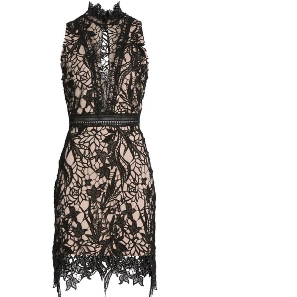Astr Black Lace Dress